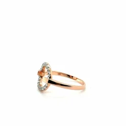 Bague Saturne Or Rose et Diamants