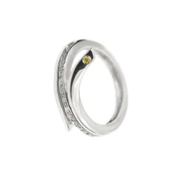Bague serpent diamants
