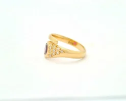 Bague serpent avec rubis et diamants