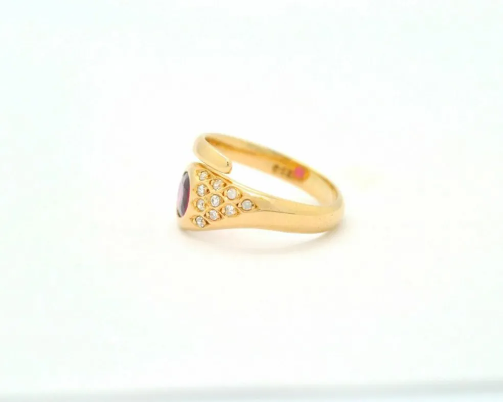 Bague serpent avec rubis et diamants