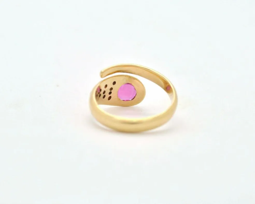 Bague serpent avec rubis et diamants
