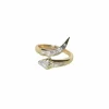 Bague Serpent Diamants Superman et Trapèze sur Or Jaune