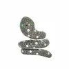 Bague serpent en diamant noir et blanc