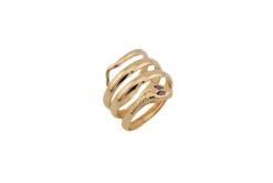 Bague serpent en or jaune et rubis