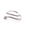 Bague serpent or blanc, diamants