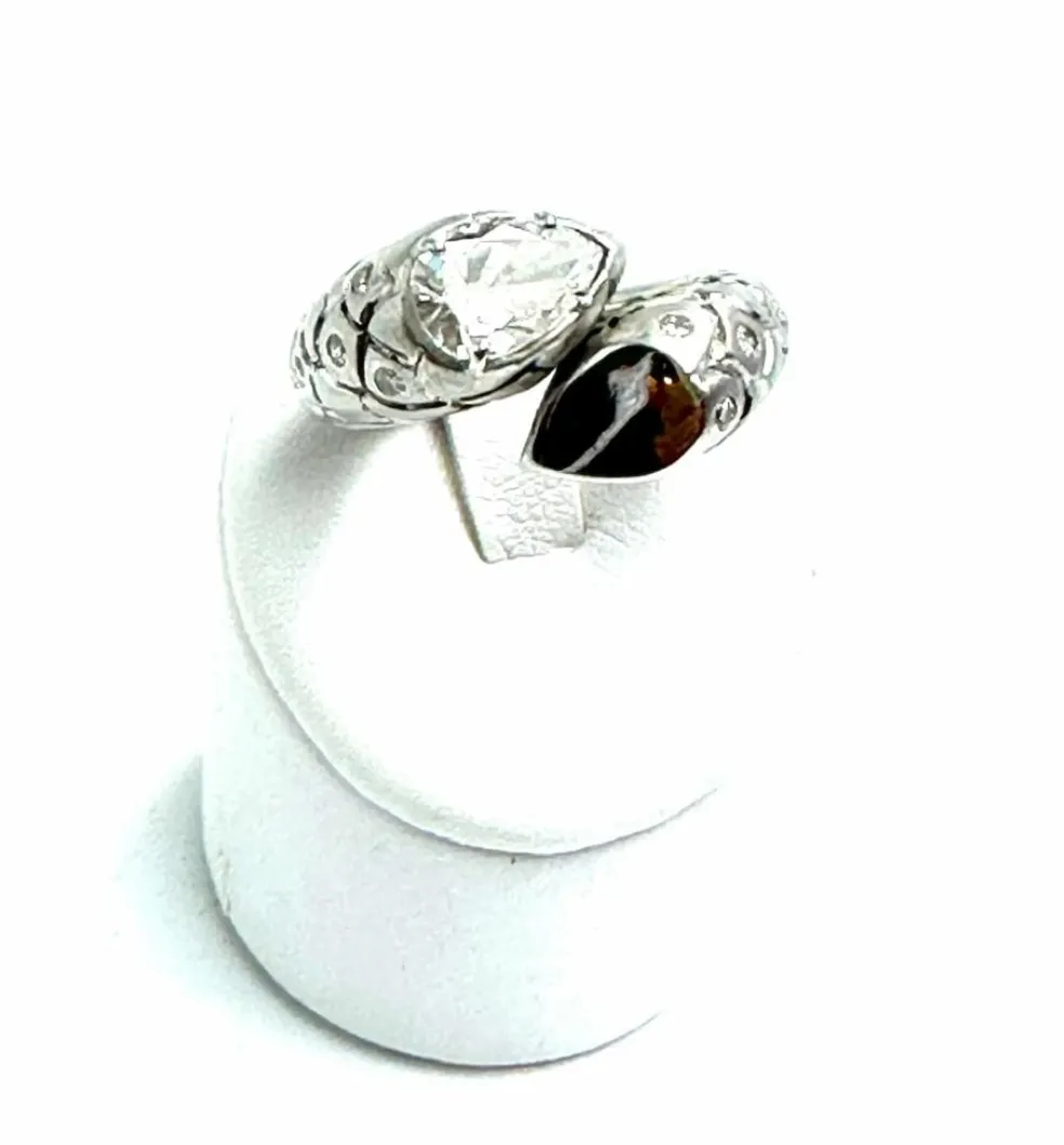 Bague serpent Or blanc Diamant