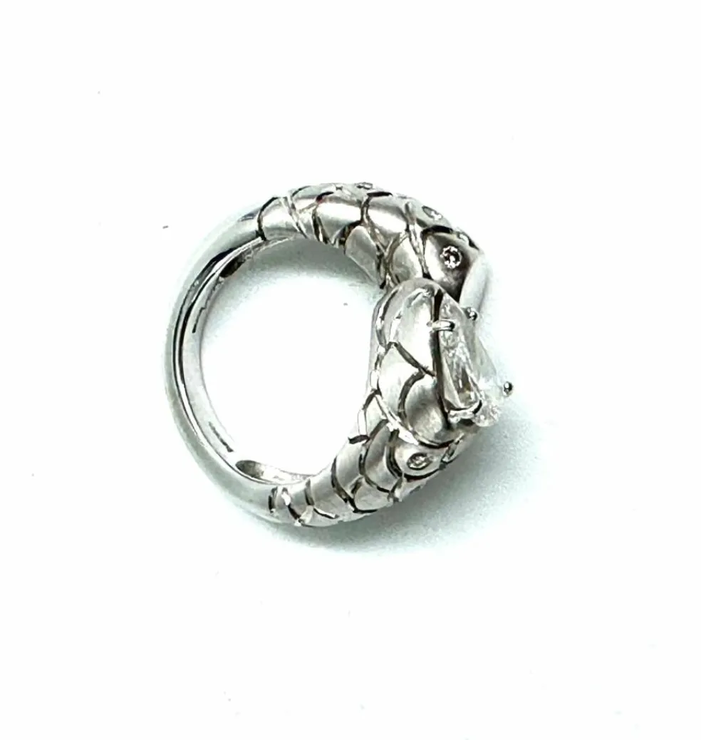 Bague serpent Or blanc Diamant