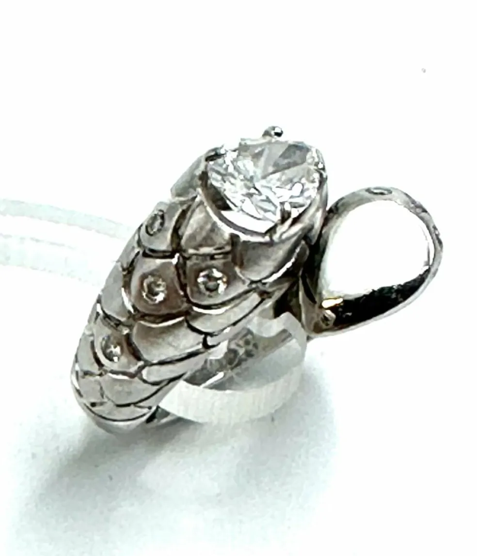Bague serpent Or blanc Diamant
