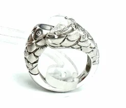 Bague serpent Or blanc Diamant