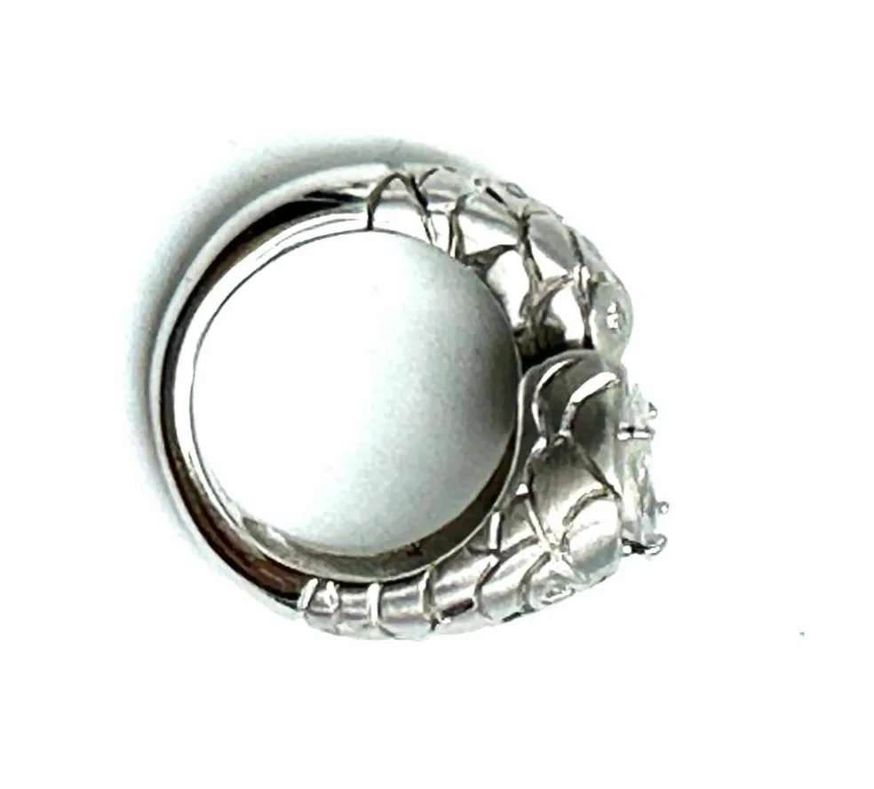 Bague serpent Or blanc Diamant