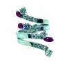 Bague Serpent Or blanc Rubis Diamants