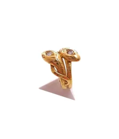 Bague serpent or et diamants