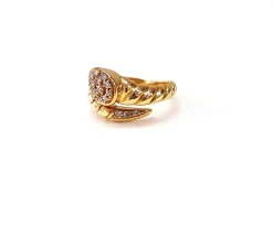 Bague serpent or et diamants
