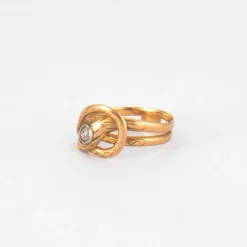 Bague Serpent or jaune diamant