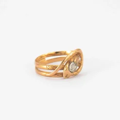 Bague Serpent or jaune diamant
