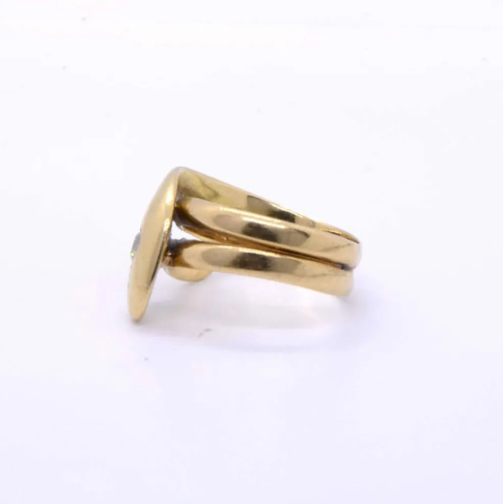 Bague serpent or jaune et diamant