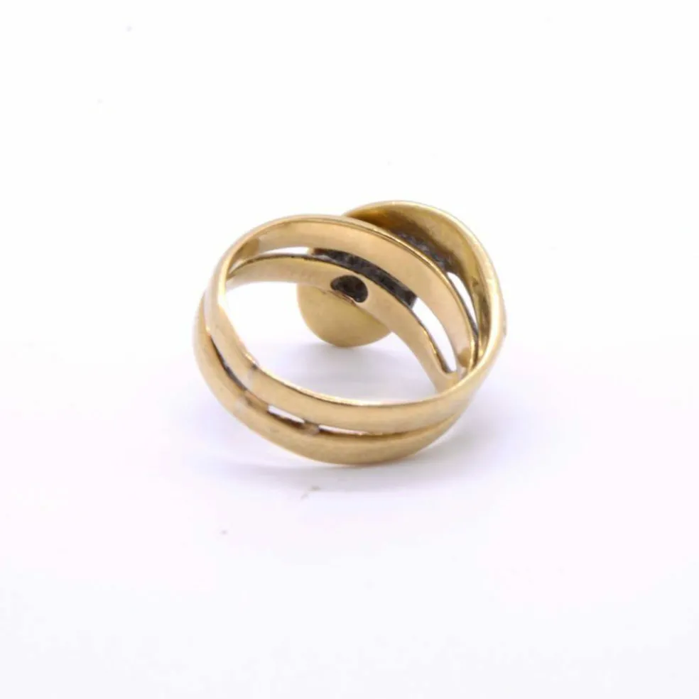 Bague serpent or jaune et diamant