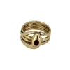 Bague Serpent or jaune Tourmaline