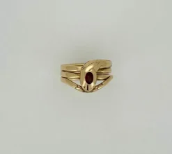 Bague Serpent or jaune Tourmaline