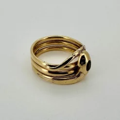 Bague Serpent or jaune Tourmaline