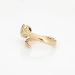 Bague Serpent Rubellite Serpent Enroulé Or Jaune