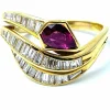Bague serpent rubis et diamants