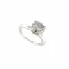 bague sertie d'un diamant solitaire 2ct or blanc 18k 5gr