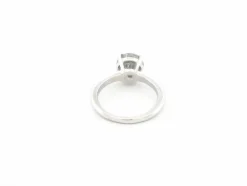 bague sertie d'un diamant solitaire 2ct or blanc 18k 5gr