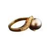 Bague sertie d'une Perle de Tahiti et Diamants