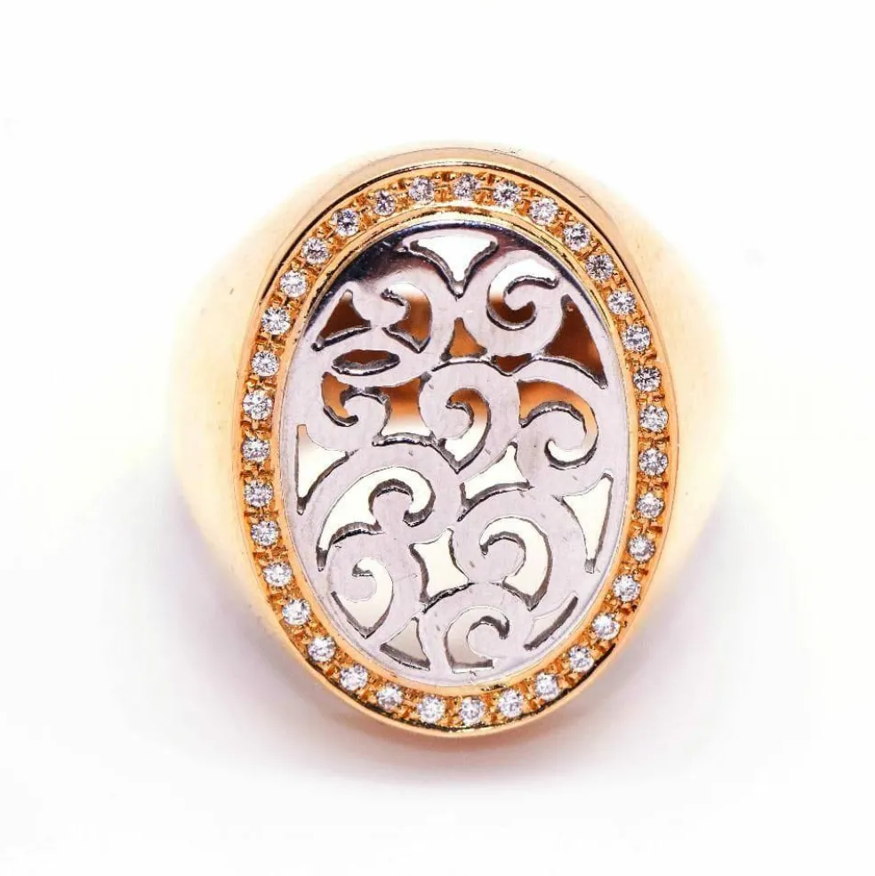 Bague SIGNAL en or bicolore et diamants