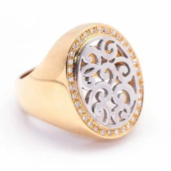 Bague SIGNAL en or bicolore et diamants