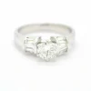 Bague solitaire 0,80 ct et baguettes latérales