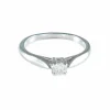 BAGUE SOLITAIRE OR BLANC