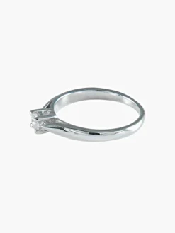 BAGUE SOLITAIRE OR BLANC