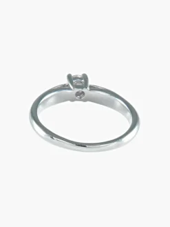 BAGUE SOLITAIRE OR BLANC