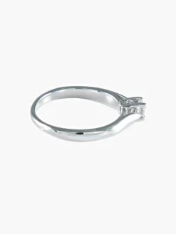 BAGUE SOLITAIRE OR BLANC