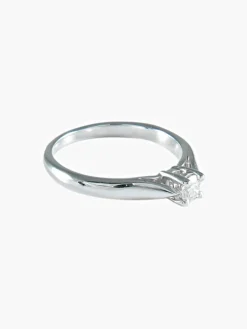 BAGUE SOLITAIRE OR BLANC