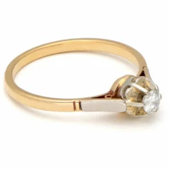 Bague solitaire 2 Ors Diamant