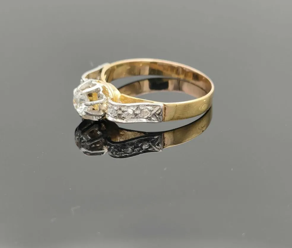 Bague solitaire 2 Ors Diamant