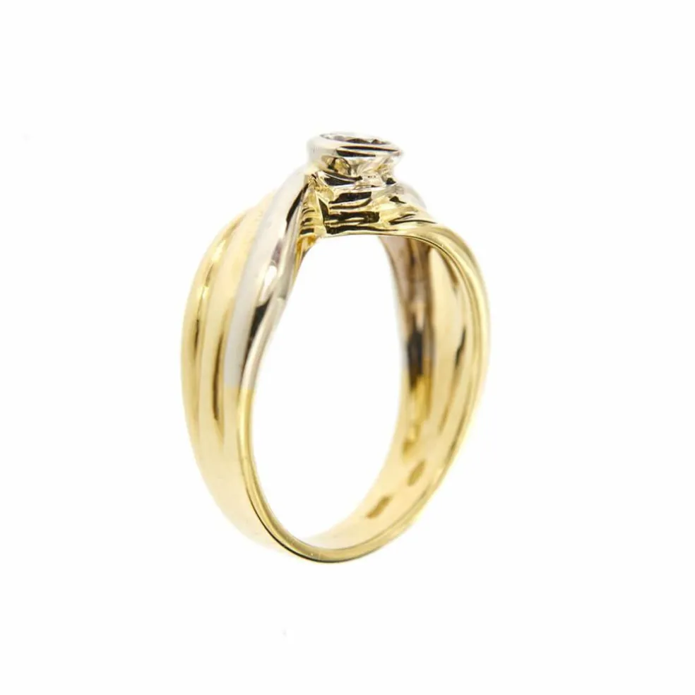 Bague solitaire 2 ors diamant 0,30 ct