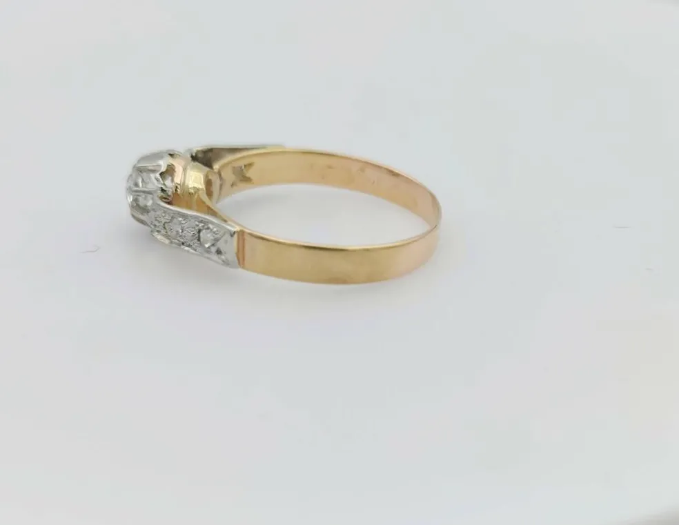 Bague solitaire 2 Ors Diamant
