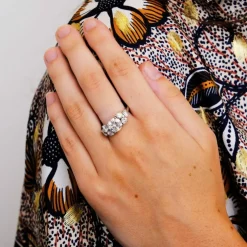 Bague Solitaire accompagné Diamant 2.07cts