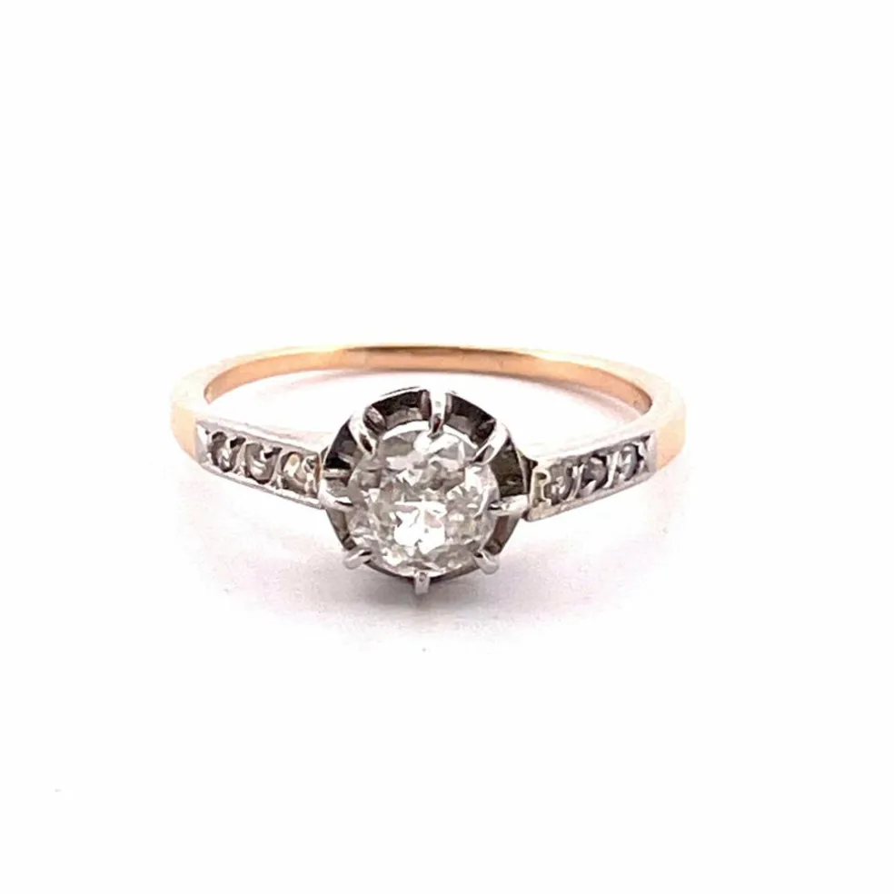 Bague Solitaire ancien Diamants