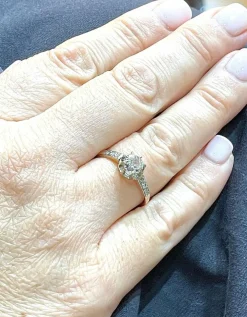 Bague Solitaire ancien Diamants