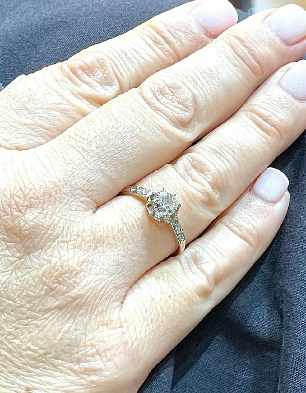 Bague Solitaire ancien Diamants