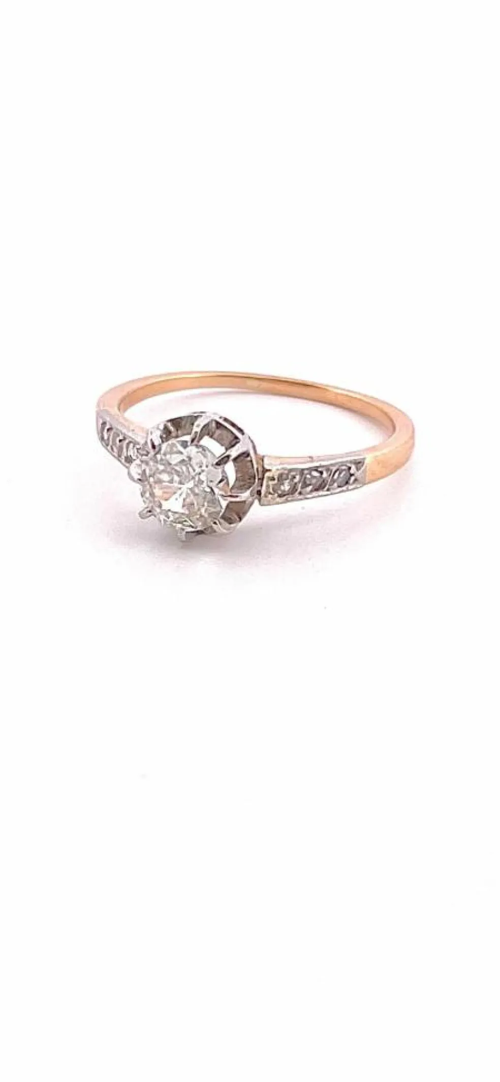 Bague Solitaire ancien Diamants