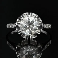 Bague solitaire ancien diamants