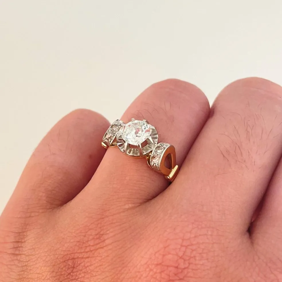 Bague Solitaire Art Déco