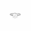 Bague solitaire Art Déco platine diamant 2ct