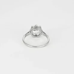 Bague solitaire Art Déco platine diamant 2ct